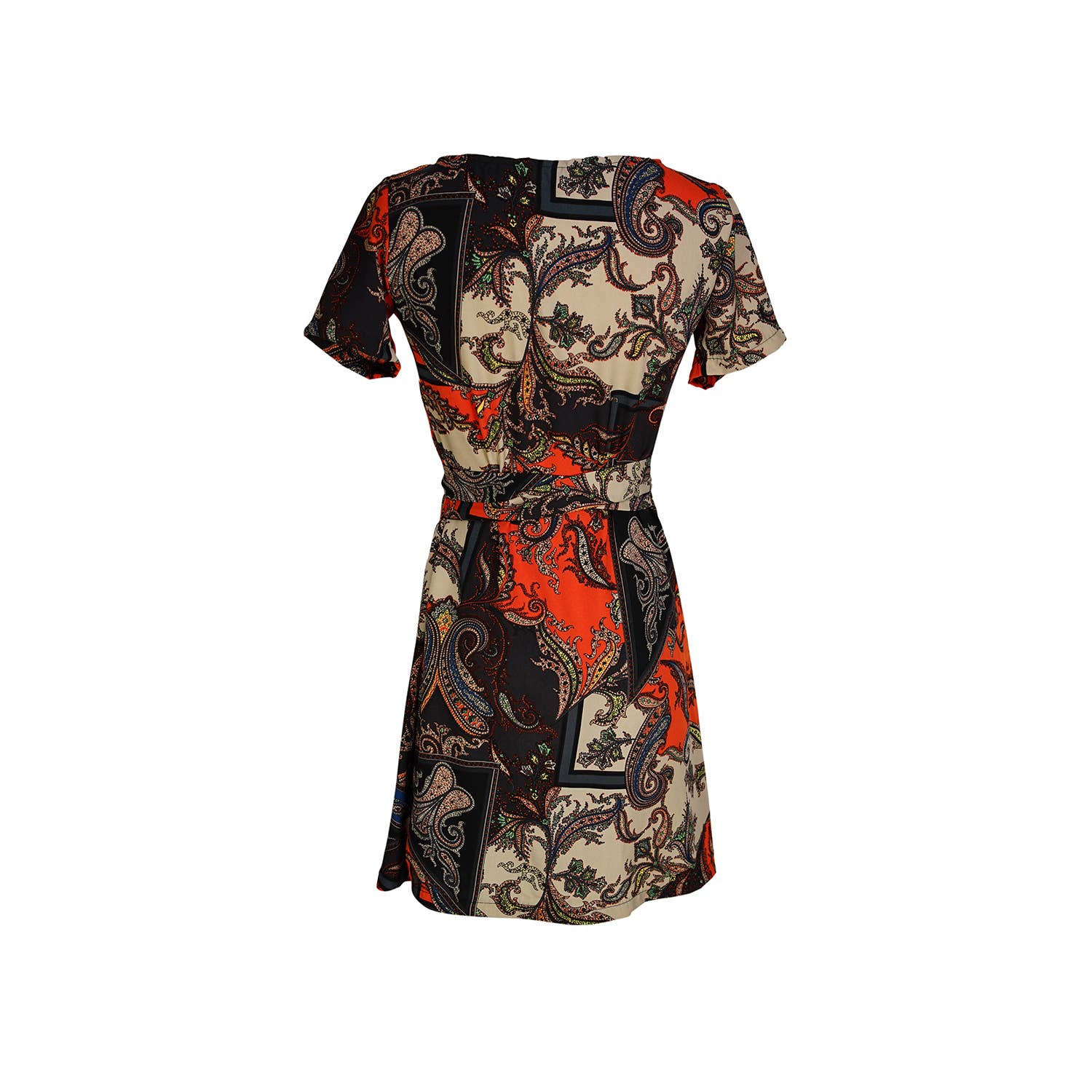 Jennafer Grace - Wholesale Dress - Women's - Paisley Mosaic Wrap Dress in Mini5