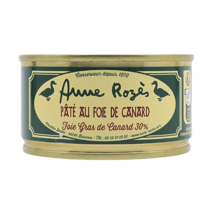 Torta di foie gras d'anatra 30% 130g per la vendita all'ingrosso da parte di Anne Rozès