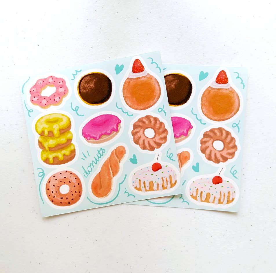 Aria Studio Crafts - Wholesale Sticker - Donuts Sticker Sheet