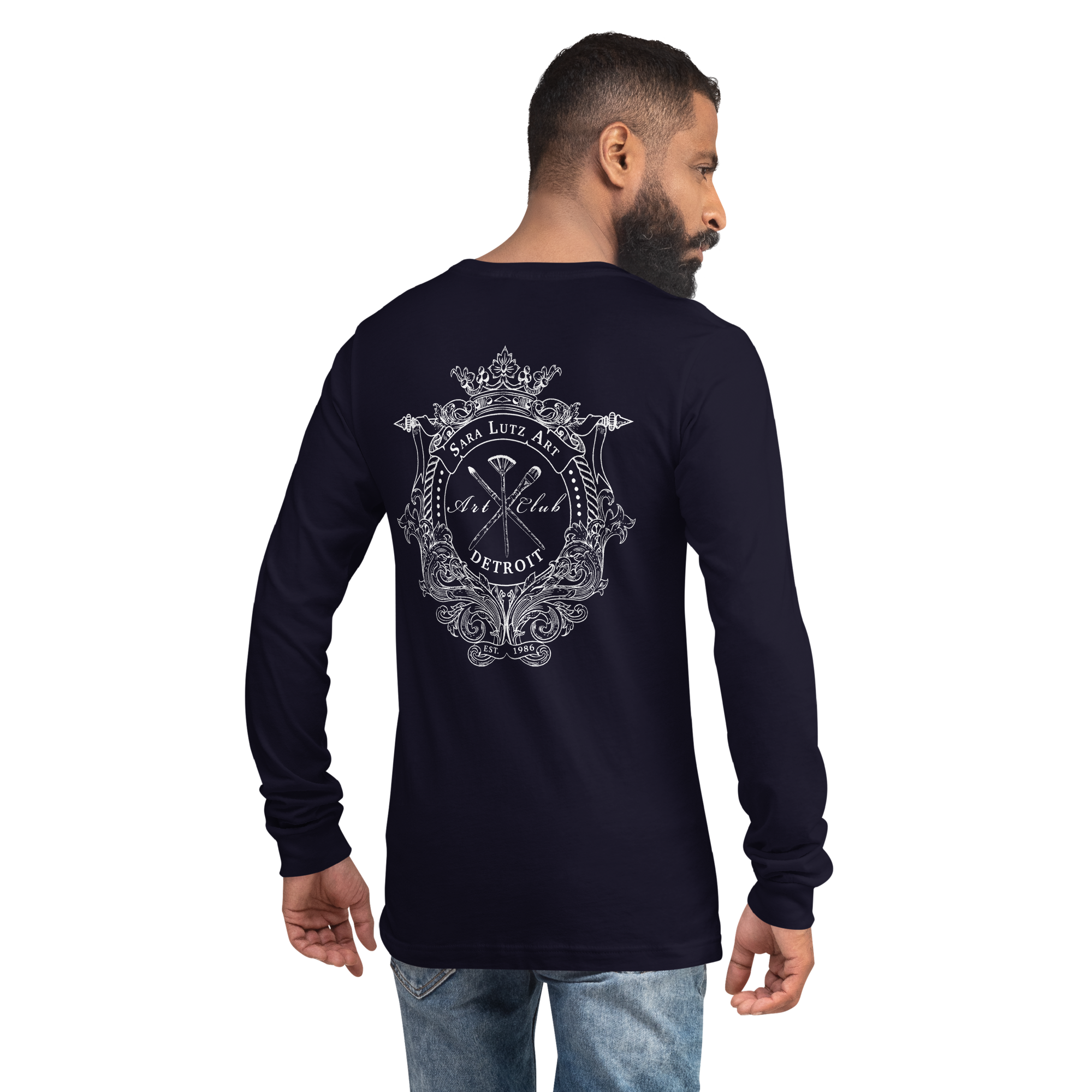 Sara Lutz Art - Wholesale Screen Printed T-Shirt - Unisex - Art Club Crest Long Sleeve Tee9