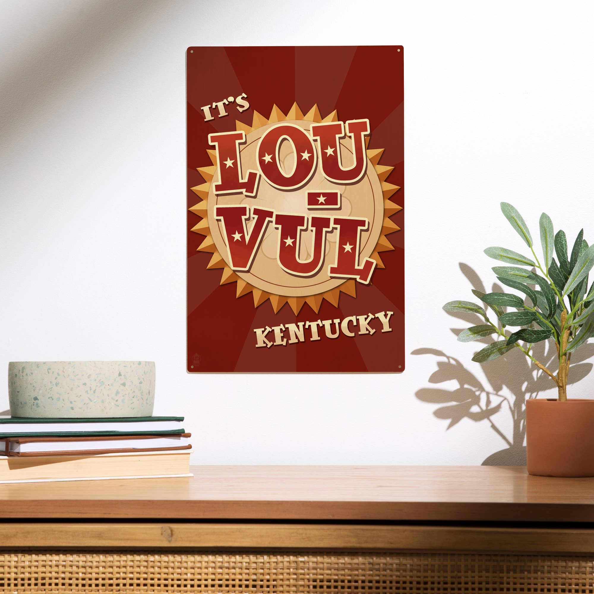 Lantern Press - Wholesale Wood Wall Art - WOOD SIGN ART Louisville, Kentucky, Lou Vul3