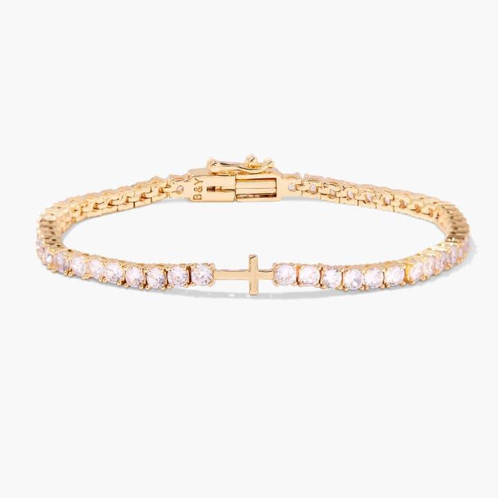 Coco Cross Tennis Bracelet for wholesale by Brook & York