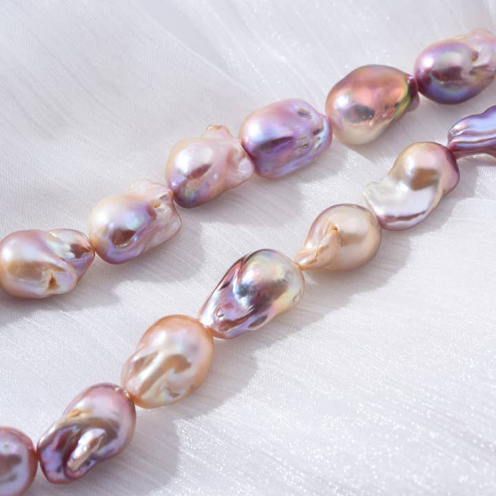 findings4uGem - Wholesale Beaded/pearl necklace - Natural Baroque Mix Color Pearl Beads Jewelry, FWP0244