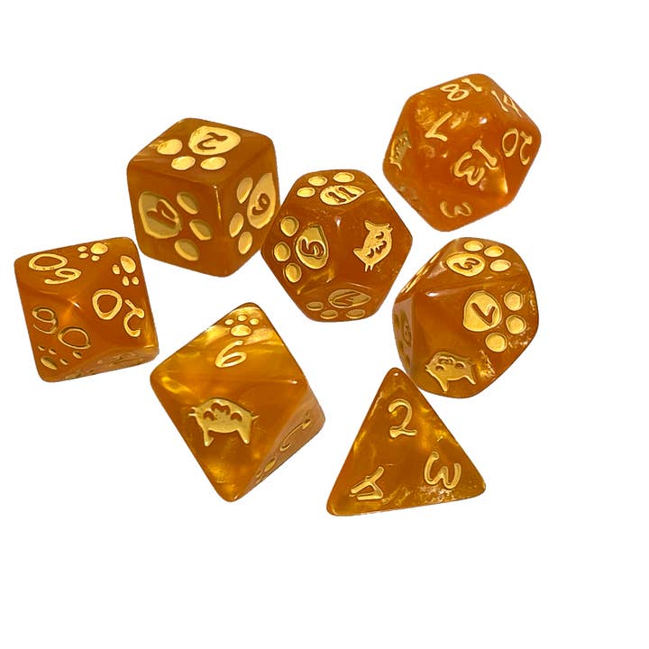 Kitten Polyhedral Dice Set for wholesale by Steve Jackson Games