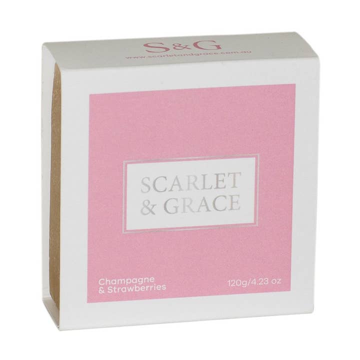 Champagne & Jordbær - 120gm Gedemælk Kropsbar for engroshandel hos SCARLET & GRACE