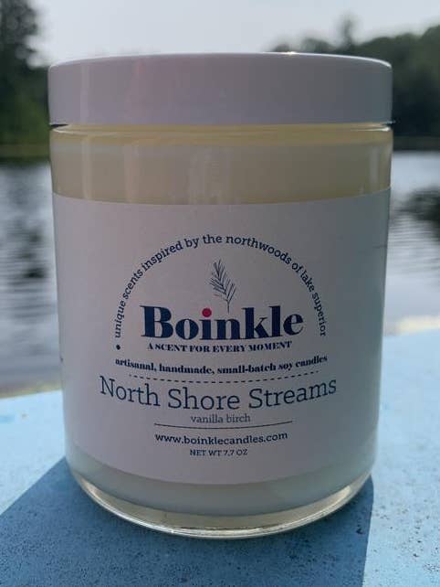 8 oz. North Shore Steams Soy Wax Candle for wholesale by Boinkle Candle Company LLC