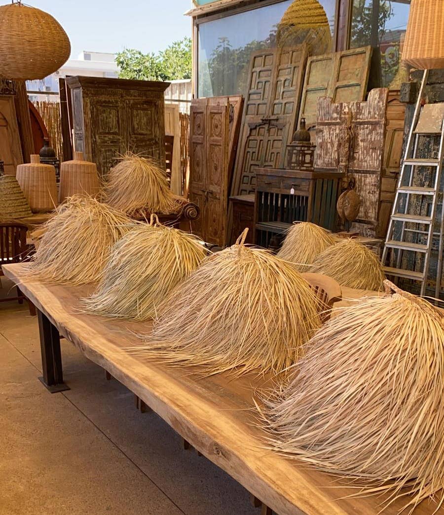 Maya Mallorca – wholesale Lampshade – PALM ROUND LAMP SCREEN2