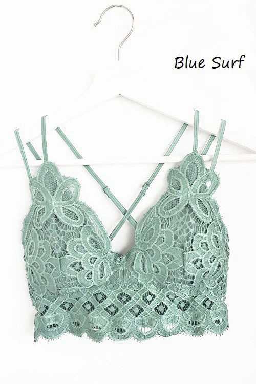 Vanilla Monkey – wholesale Bralette - Dam – Plus size spets-bralette med vågformad kant och justerbara axelband3