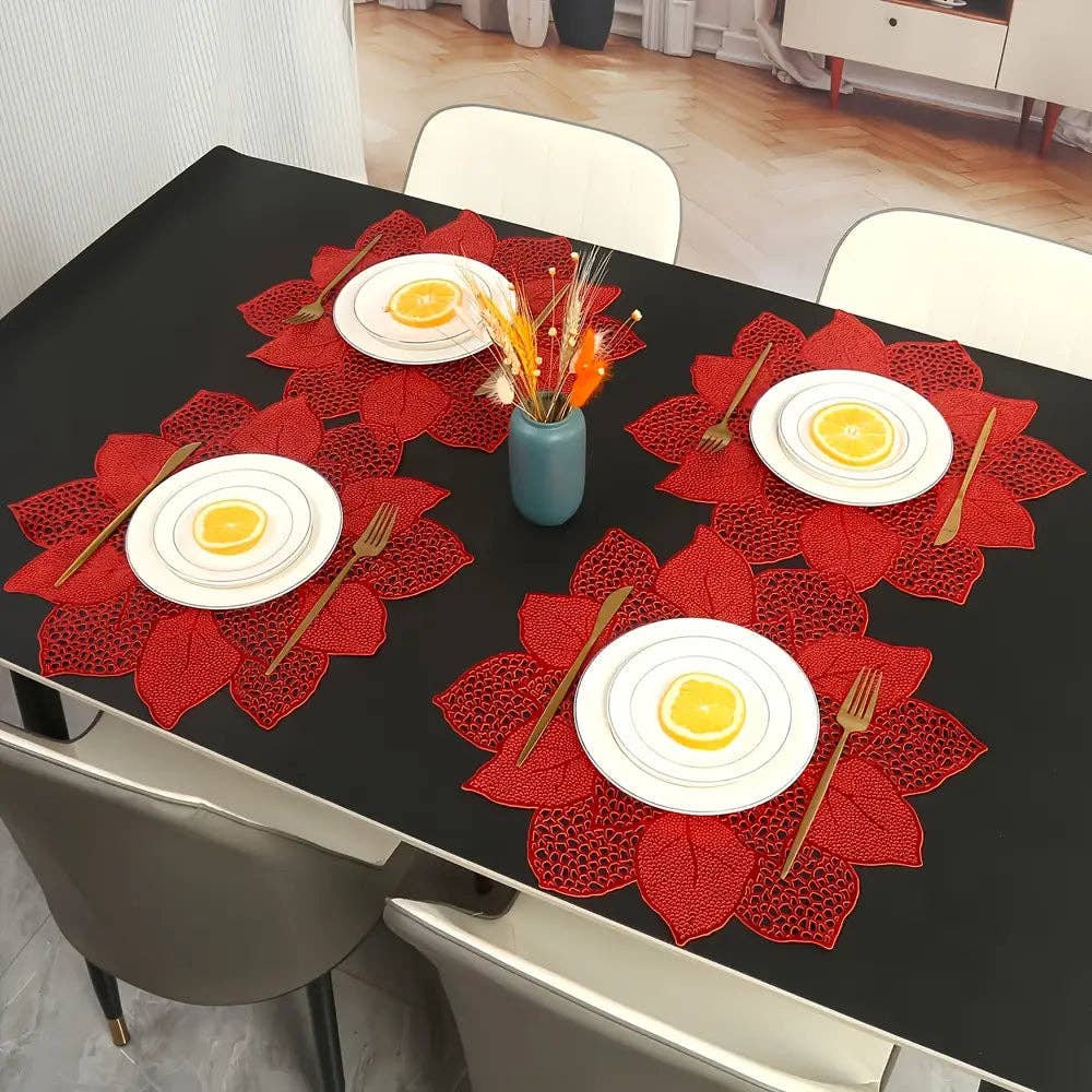 Huis Van Merken - Wholesale Placemat - 4/6/8pcs Christmas Lotus Table Mats2