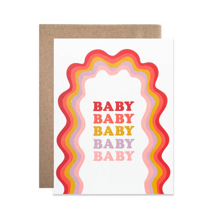 Baby / Baby Rainbow Squiggle for wholesale by Hartland Cards