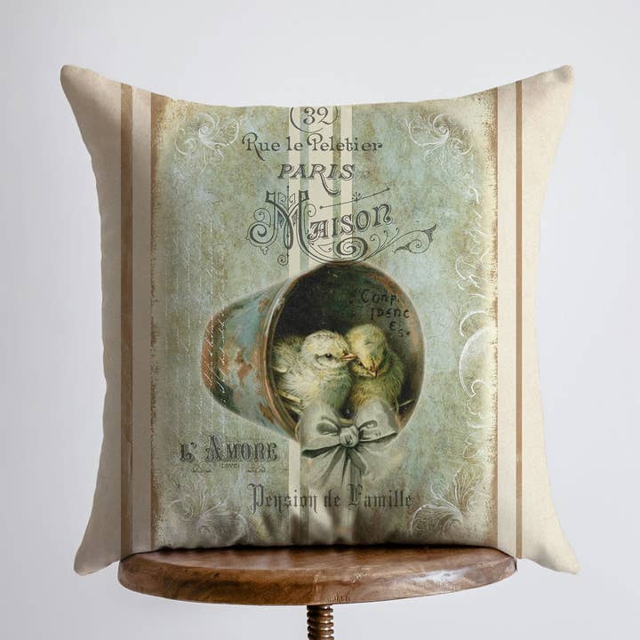 UniikPillows - Wholesale Throw/Decorative Pillow - Baby Chicks | Farmhouse Decor | Home Décor | Farm House Decor | Decorative Bird Pillows | Animal Print Decorative Pillow | Pillow | Gift0