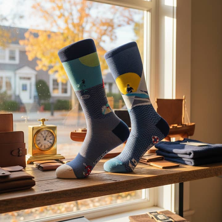 Soxfords - Wholesale Socks - Men's - "Cast King" - Fishing Themed Fine Men's Socks2