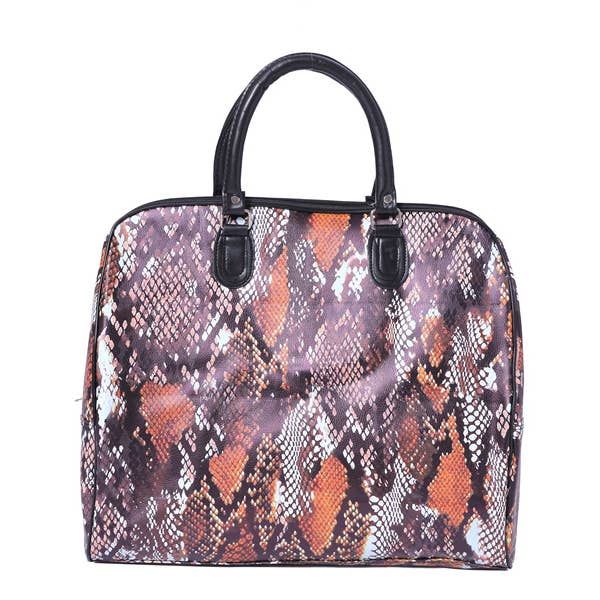 Riveting Snake Print Duffle Bag Weekender Bag Travel Bag for wholesale by Nima Accessories Inc