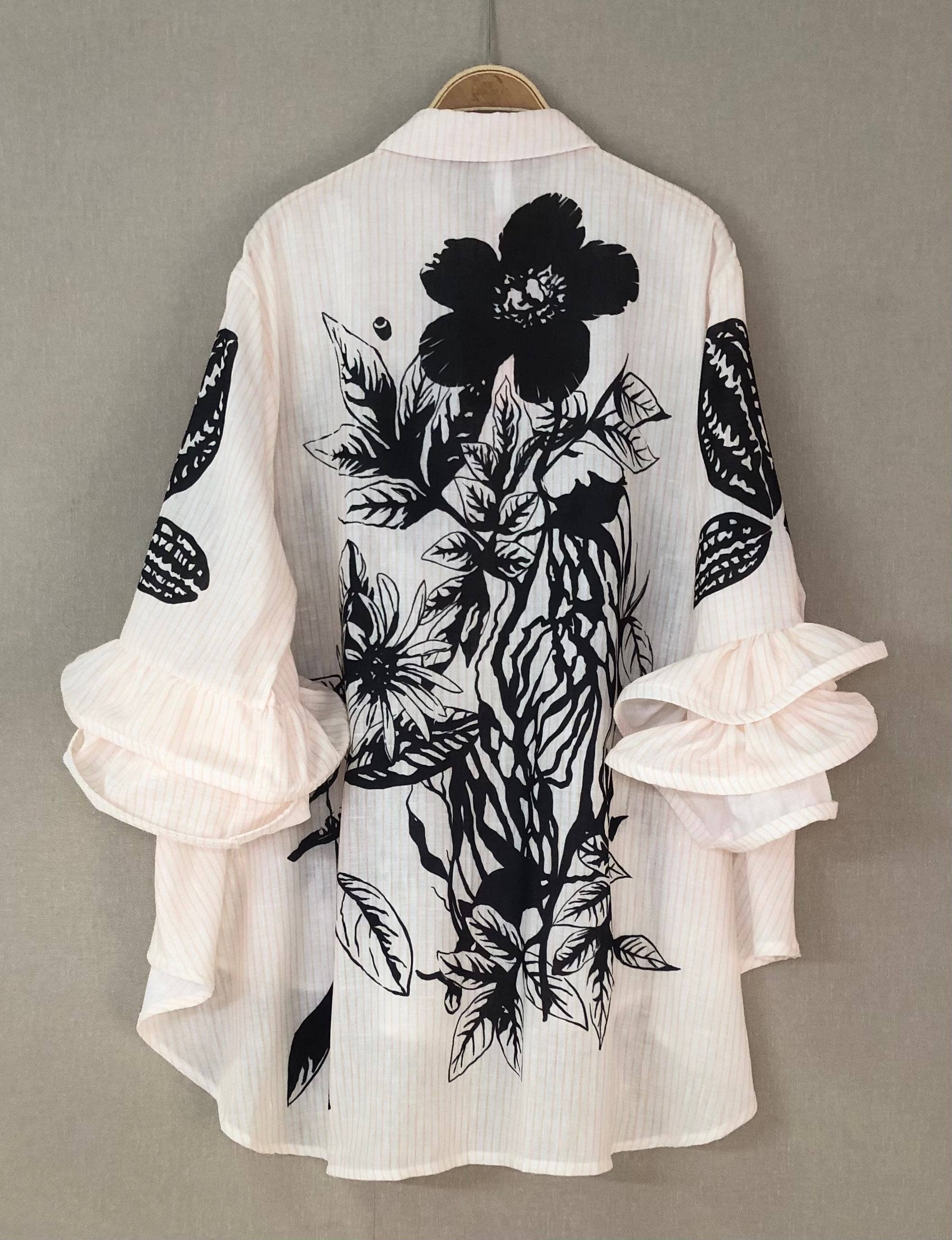 SWEET MAGIC MODA Y COMPLEMENTOS – Großhandel Hemd mit Button-down-Kragen – Damen – FLORAL BEDRUCKTES HEMD1