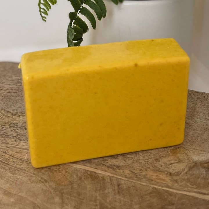 Natural Lemon Turmeric Skin Brightening Bar Soap for wholesale by miyayasoaps