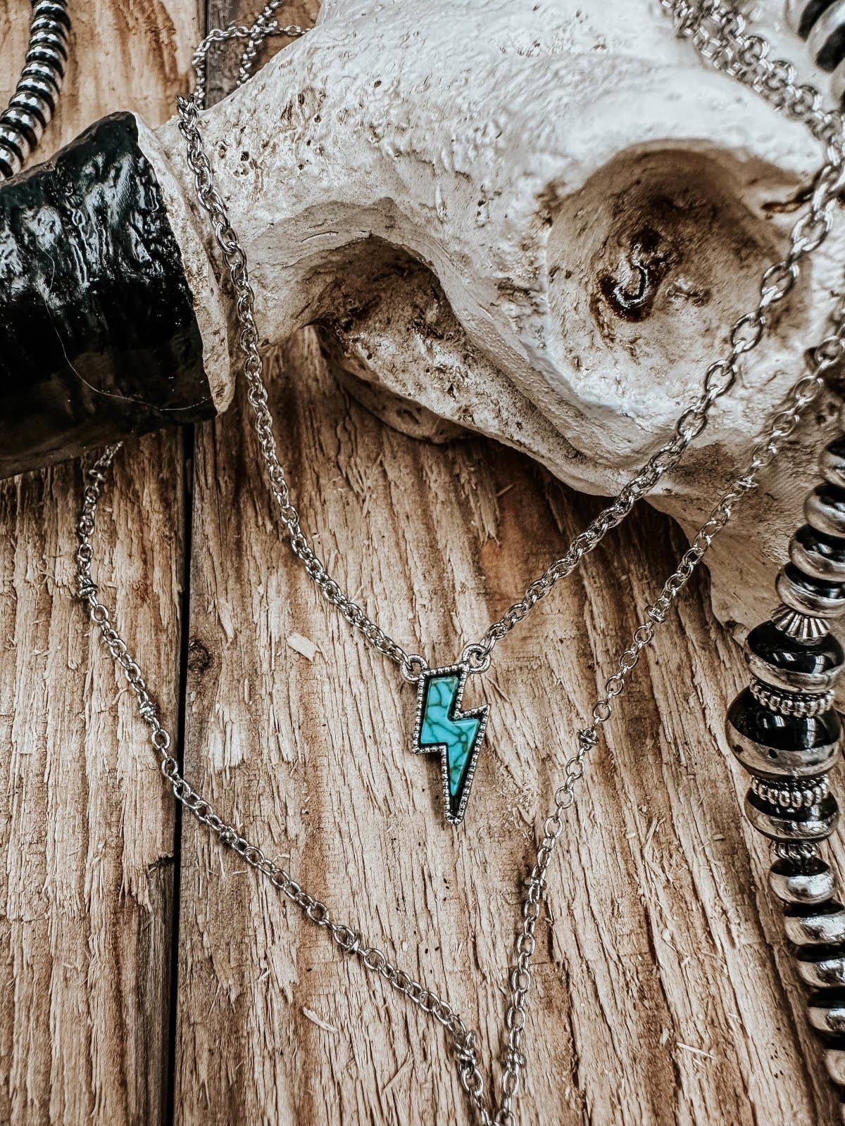 Antique Silver Small Bolt Pendant for wholesale on Faire4