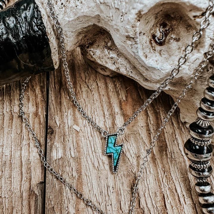 Antique Silver Small Bolt Pendant for wholesale on Faire4