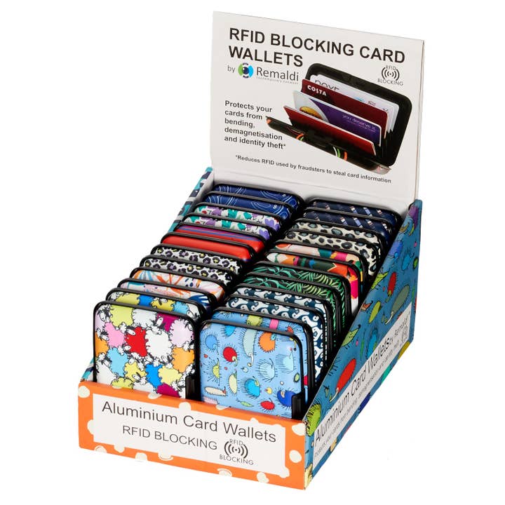 Remaldi® - Wholesale Wallet - Women's - Pack Pattern Assorted RFID Blocking Aluminium Wallets2