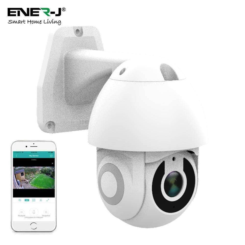 ENER-J – wholesale Outdoor/lawn light – Smart WiFi Dome IP Camera PTZ, 1080P (White)1