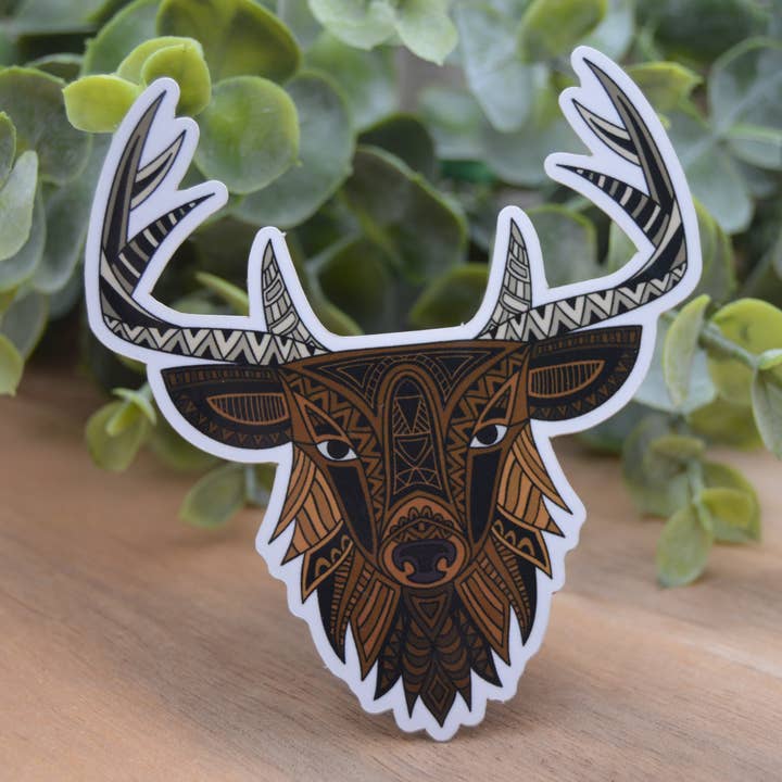 Deer Waterproof Sticker, White Tail Deer Sticker, Hunting for wholesale by Crafted by Chris Co.