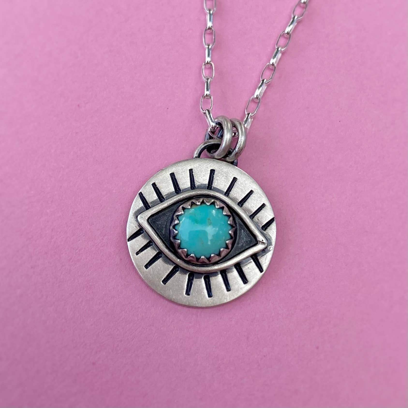 Blue and Blue - Wholesale Pendant/Charm Necklace - Eyeball Necklace - Turquoise4
