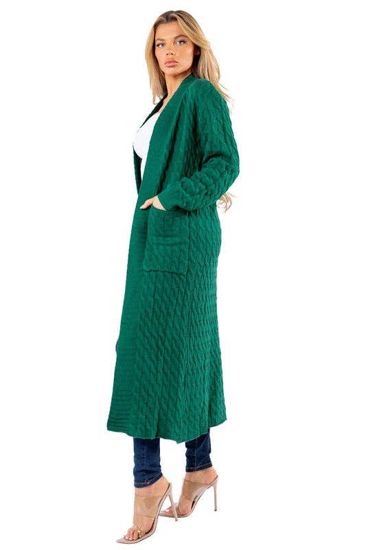 OLIVE WOMEN FASHION LONG MAXI SWEATER CARDIGAN for wholesale on Faire0
