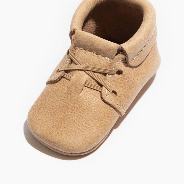 Freshly Picked - Wholesale Crib Shoes - Baby - Weathered Brown Oxford Baby Shoe1