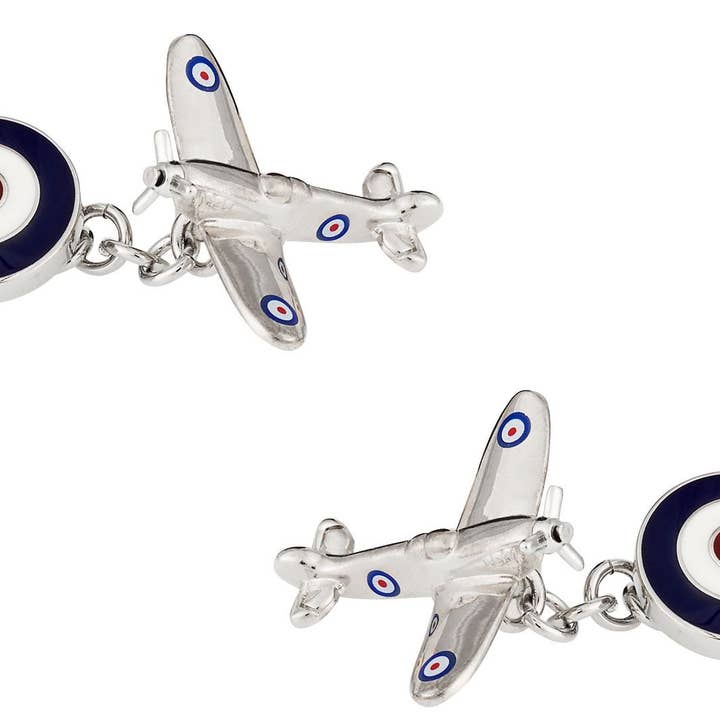 Abotoaduras Spitfire de dupla face por atacado de Cuff-Daddy