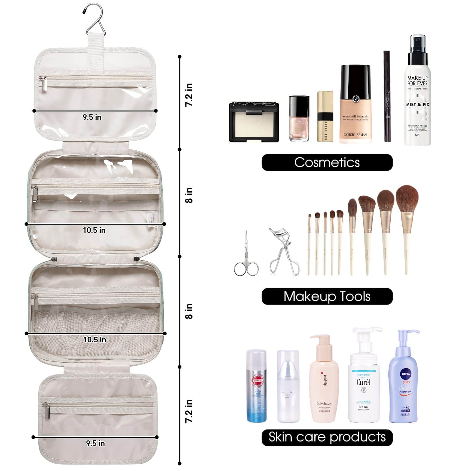 wandf – Großhandel Schmink-/Kosmetiktasche – Hängender Kulturbeutel für Frauen Reise-Make-up-Tasche11