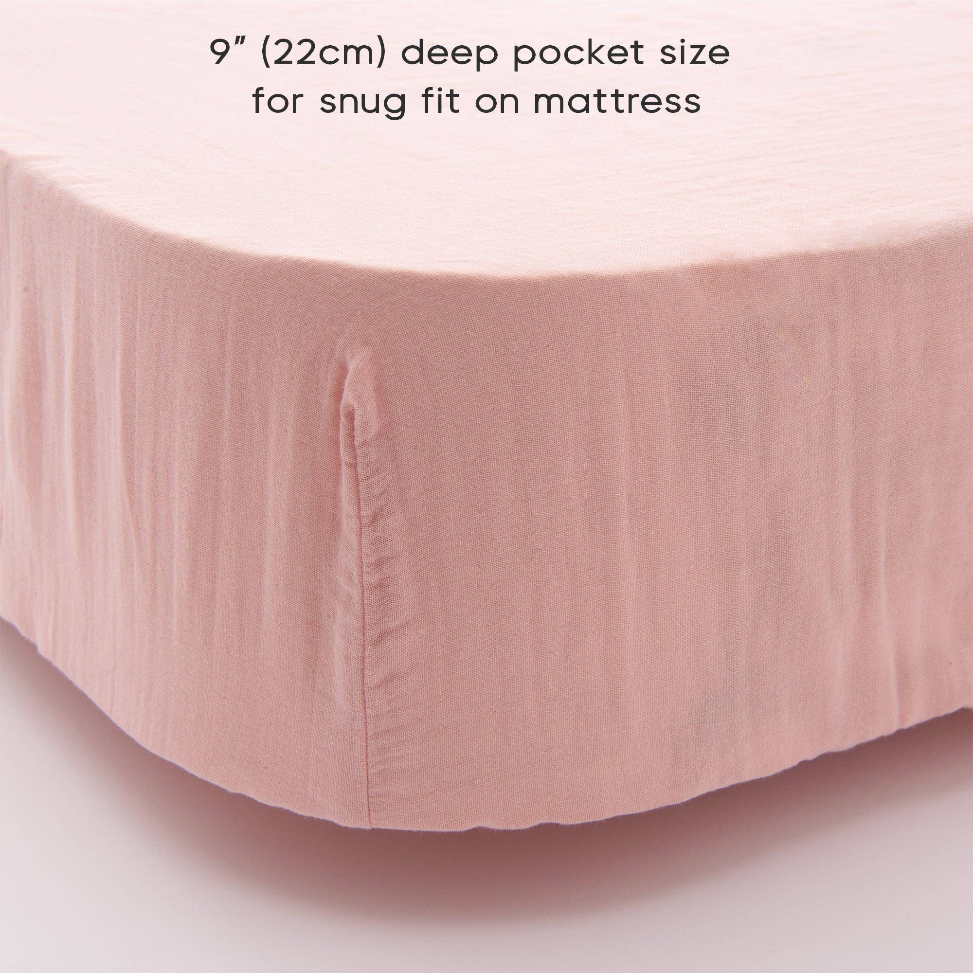 Barooga - Wholesale Cot/Crib Sheets - Muslin Crib Sheets for Boys and Girls, 28"x 52" + 9"19