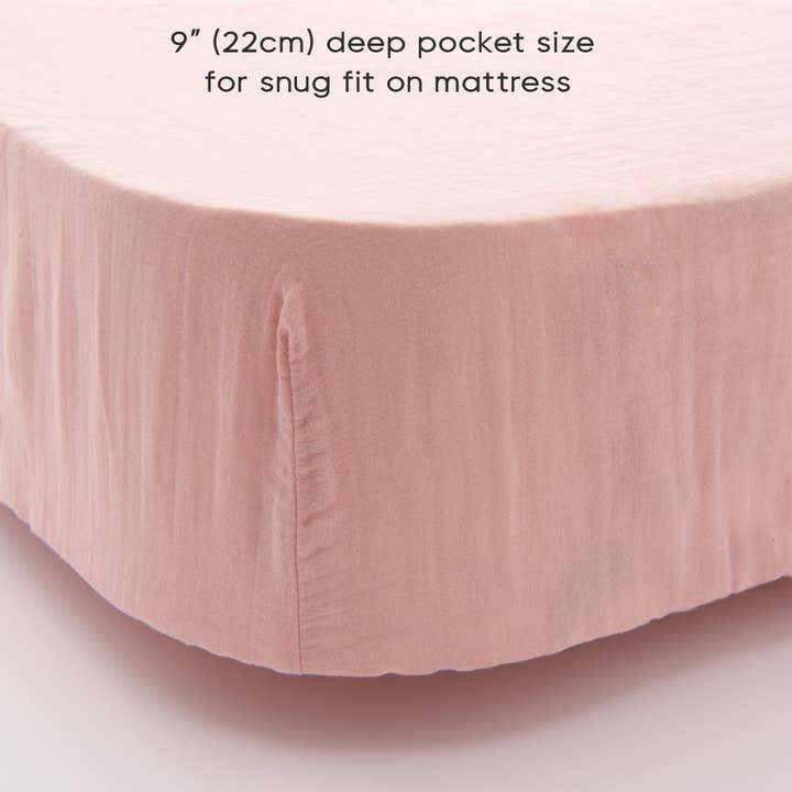 Barooga - Wholesale Cot/Crib Sheets - Muslin Crib Sheets for Boys and Girls, 28"x 52" + 9"19