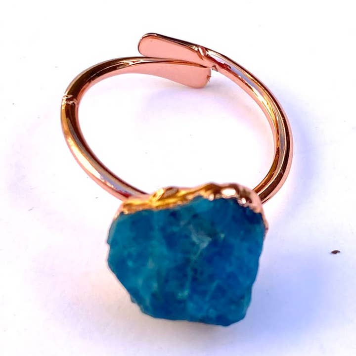 Apatite Raw Ring in Copper for wholesale by Mystical and Whimsical
