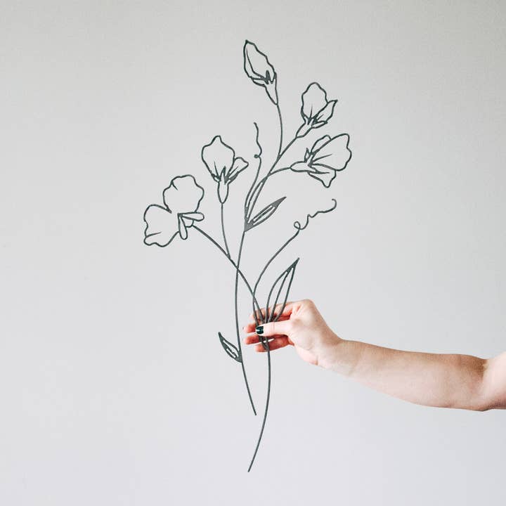 Sweet Pea Flower Wall Decor for wholesale by Keystone Steel Co.