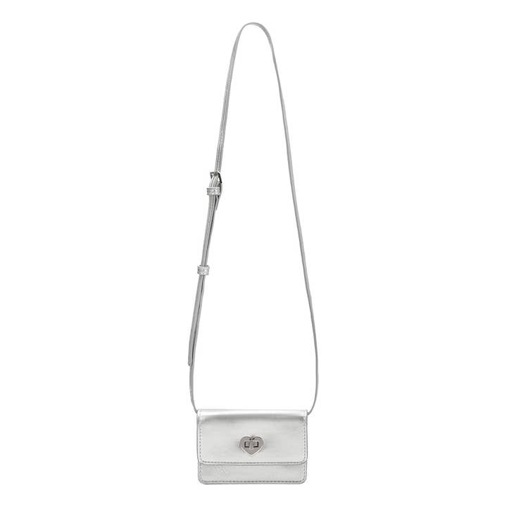 Hart Silver Vegan Leather Card Holder for wholesale by Melie Bianco