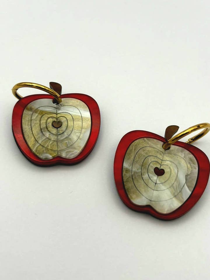 Liebesapfel-Ohrringe für den Großhandel von LadyRockCreaciones