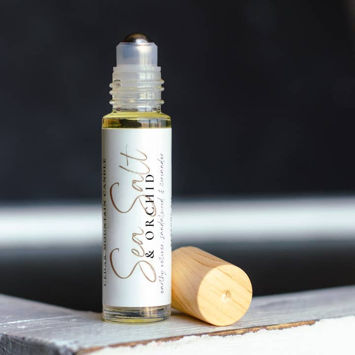 Olio profumato roll-on al sale marino e orchidea per la vendita all'ingrosso da parte di Cedar Mountain Candle