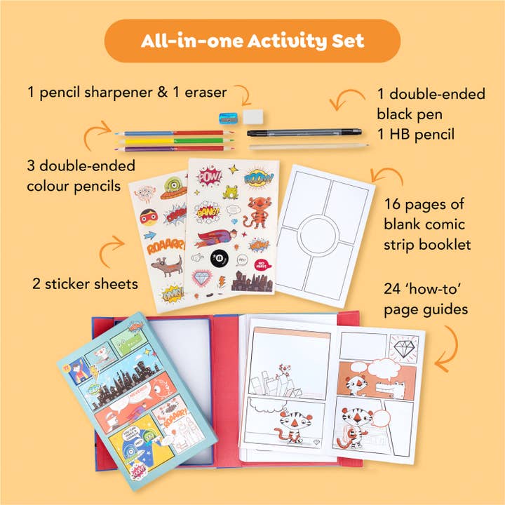 Tiger Tribe - Wholesale DIY Craft Kit - Kids - Comic Book Kit - Practice. Plan. Create.1