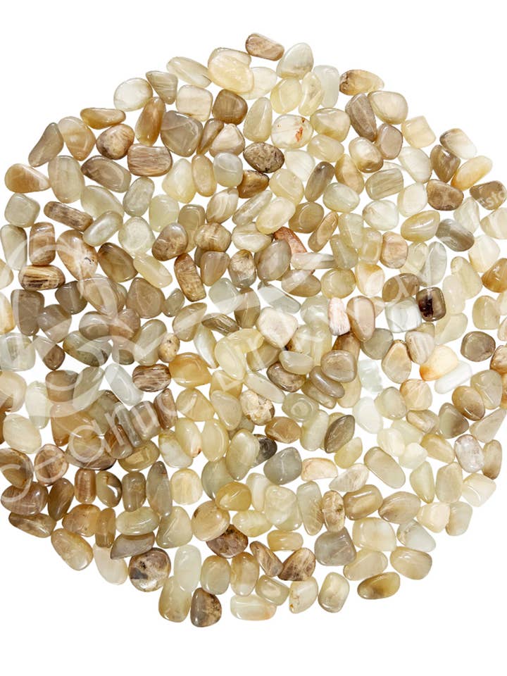 (Peso) PEDRAS ROLADAS - PEDRA DA LUA, BRANCA 15-35 MM por atacado de Oceanic Linkways Inc