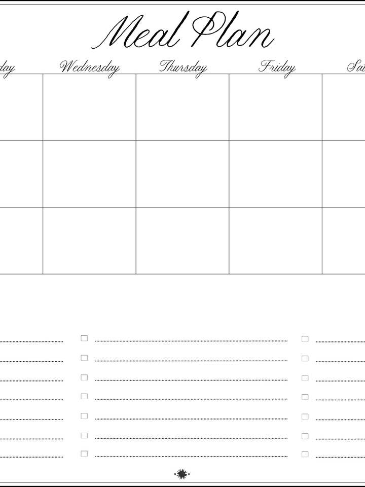 Planificador de Comidas - Clásico para venta al por mayor de Sonderhaus