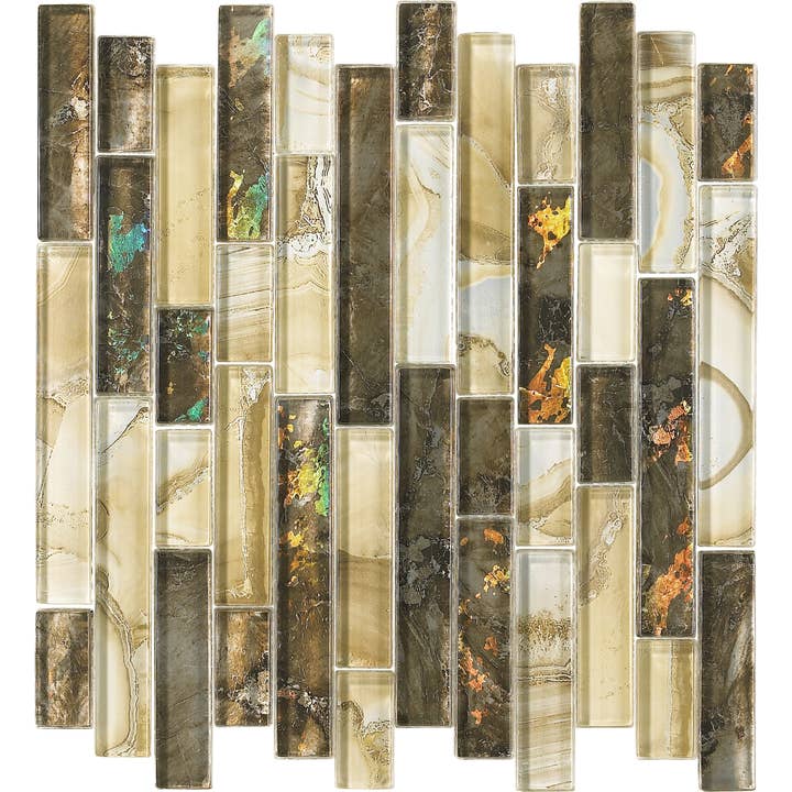 Thomas Avenue Ceramics - Wholesale Wall Tile - 12"x12" Random Linear Glass Mosaic Tile4