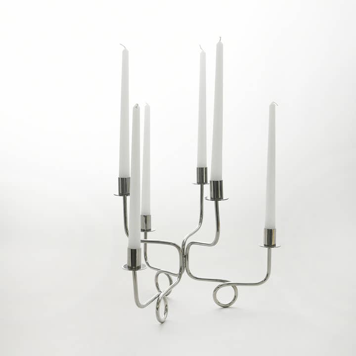 Porte-bougie Fil de Convivialité – Ensemble de 6 - Acier inoxydable pour la vente par Byaas