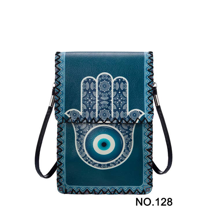 Ole - Wholesale Crossbody Bag - Women's - Palm Evil Eye Print Crossbody HB0580 - NO.128