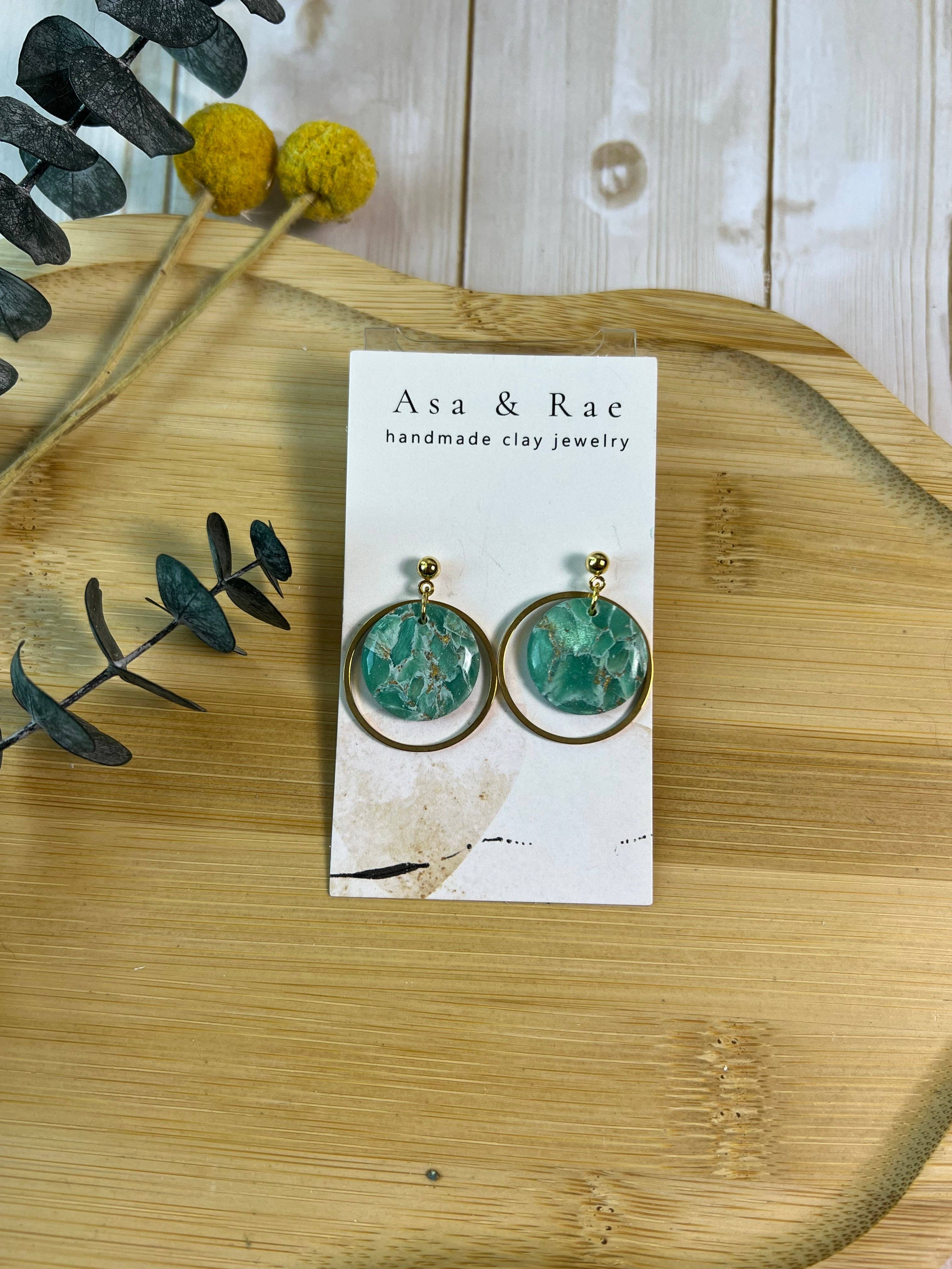 Asa&Rae - Wholesale Dangle Earrings - Gold Ring Circle Dangle12