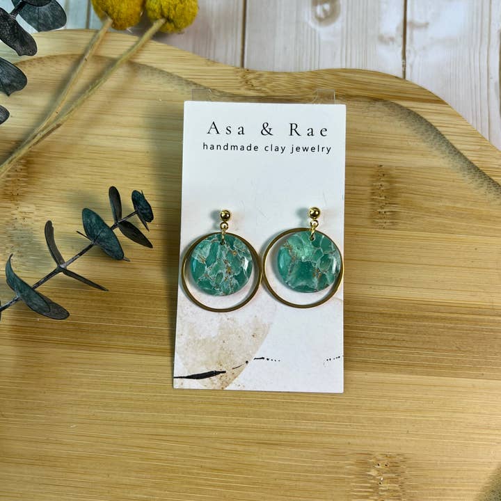 Asa&Rae - Wholesale Dangle Earrings - Gold Ring Circle Dangle12