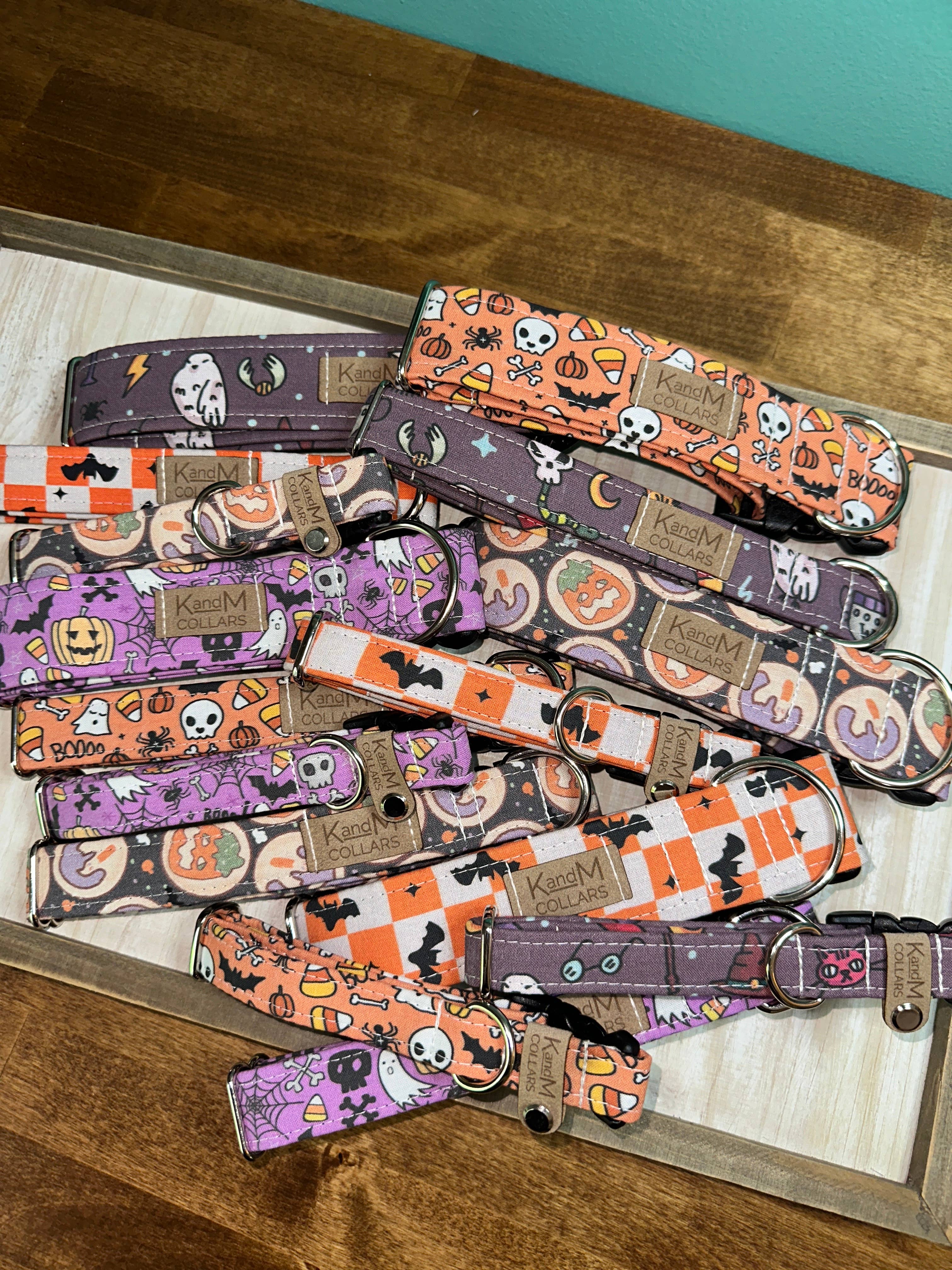 K and M Collars - Wholesale Pet Collar - Dog - Dark Halloween Cookies Dog Collar, Pet Accessory3