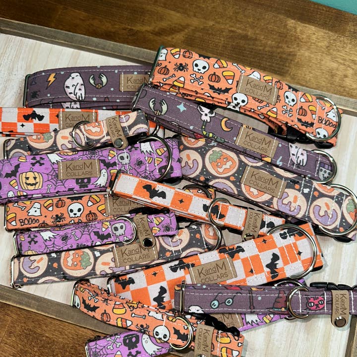 K and M Collars - Wholesale Pet Collar - Dog - Dark Halloween Cookies Dog Collar, Pet Accessory3