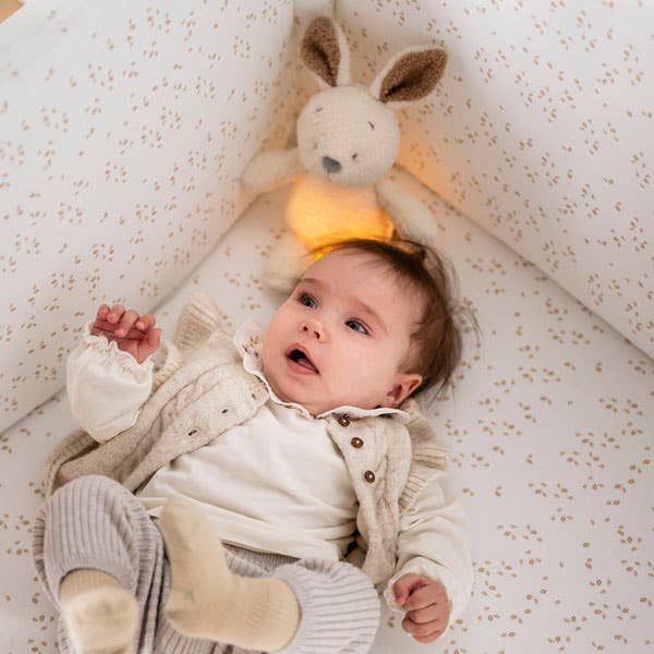 Hippychick – wholesale Night light – Child & baby – Nattou Mini Cuddly Rabbit Nightlight Teddy Vanilla1