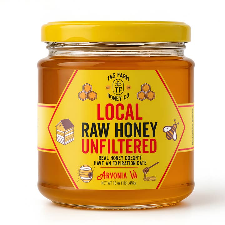 1LB RÅ & UFILTRERET HONNING for engroshandel hos TAS FARM HONEY CO