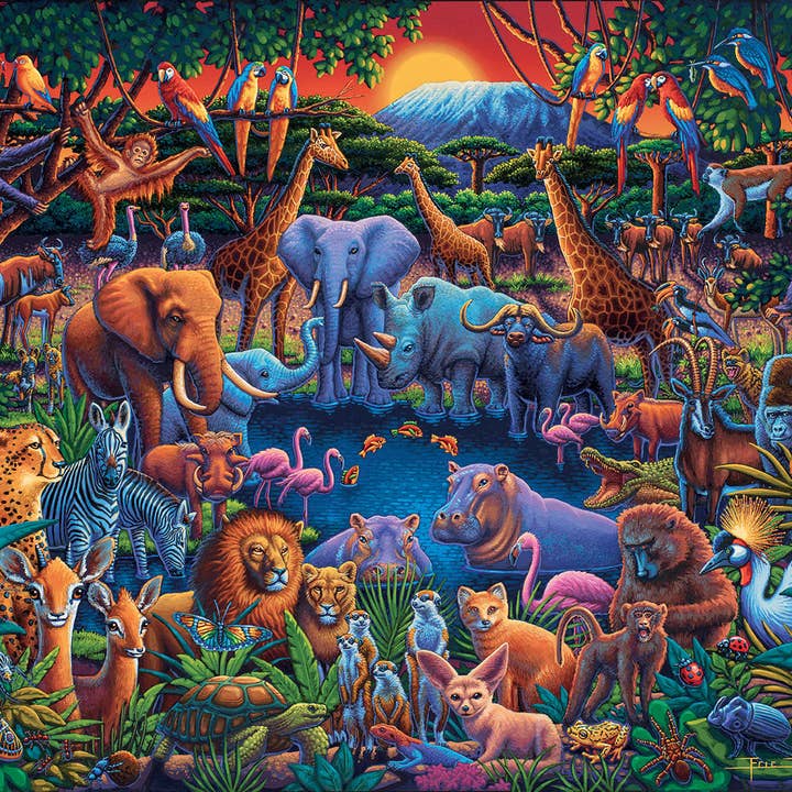 Boardwalk Puzzle Company - Wholesale Puzzle - Adult - Wild Africa - Personal Puzzle - 210 Piece1