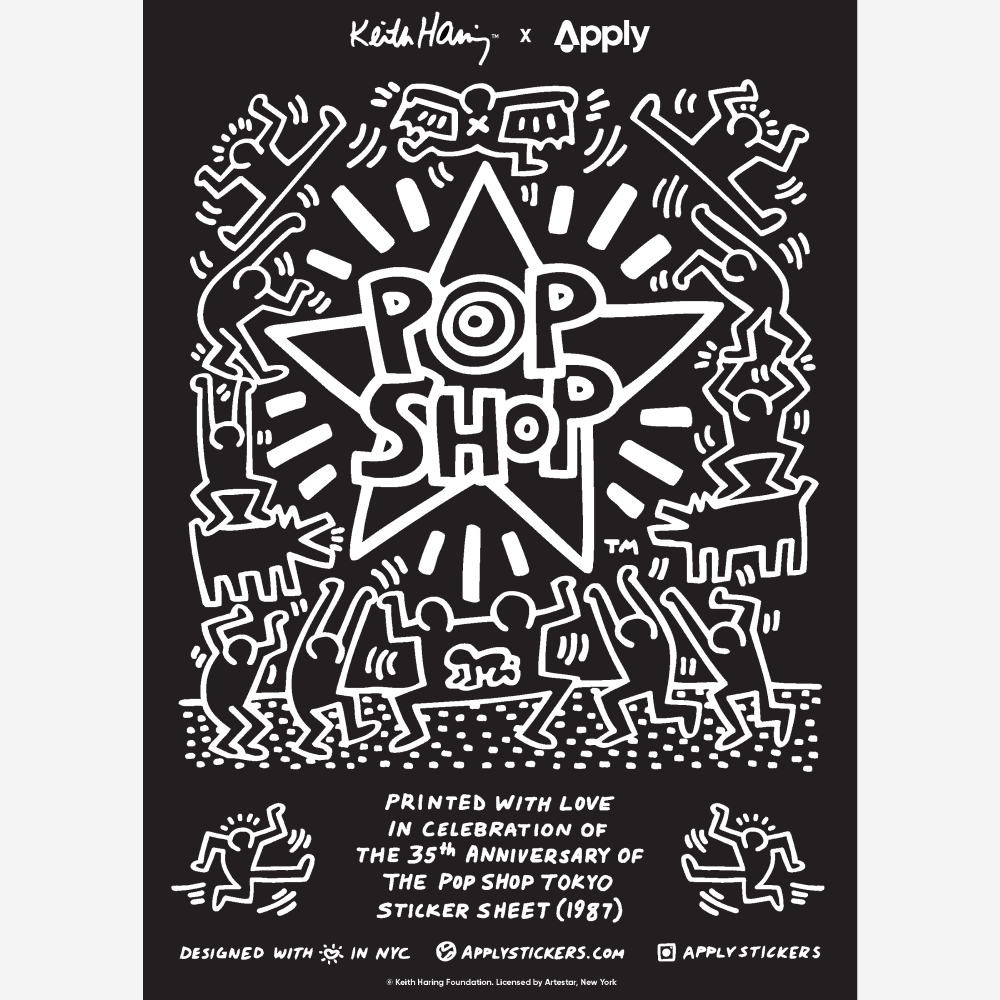 Apply Stickers - Wholesale Sticker - Pop Shop Tokyo Keith Haring Kiss-Cut Stickers, 15-Pack4